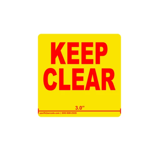 Flue Space Keep Clear Labels