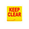 Pacific Barcode´s Flue Space Keep Clear Labels - Red Text on Yellow