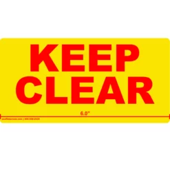 Flue Space Keep Clear Labels