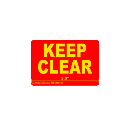 Flue Space Keep Clear Labels