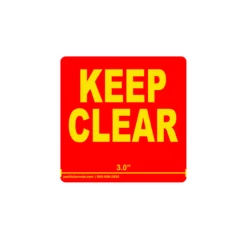 Flue Space Keep Clear Labels