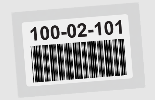 Pacific Barcode´s Floor Label Shield – With Printed Label