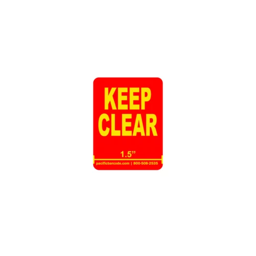 Flue Space Keep Clear Labels