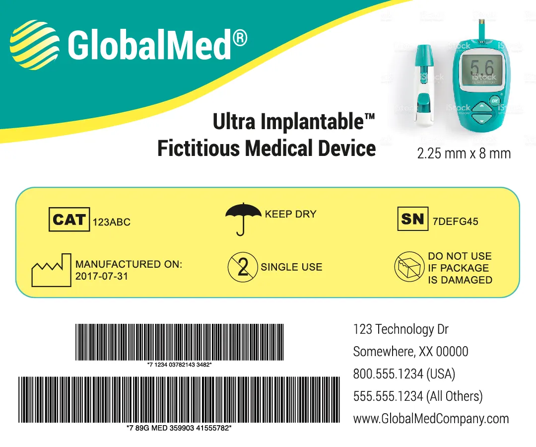 medical device label example