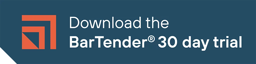 BarTender 30-Day Trial Download Button Dark
