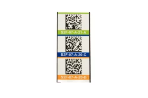 magnetic totem labels with text and 2d barcodes