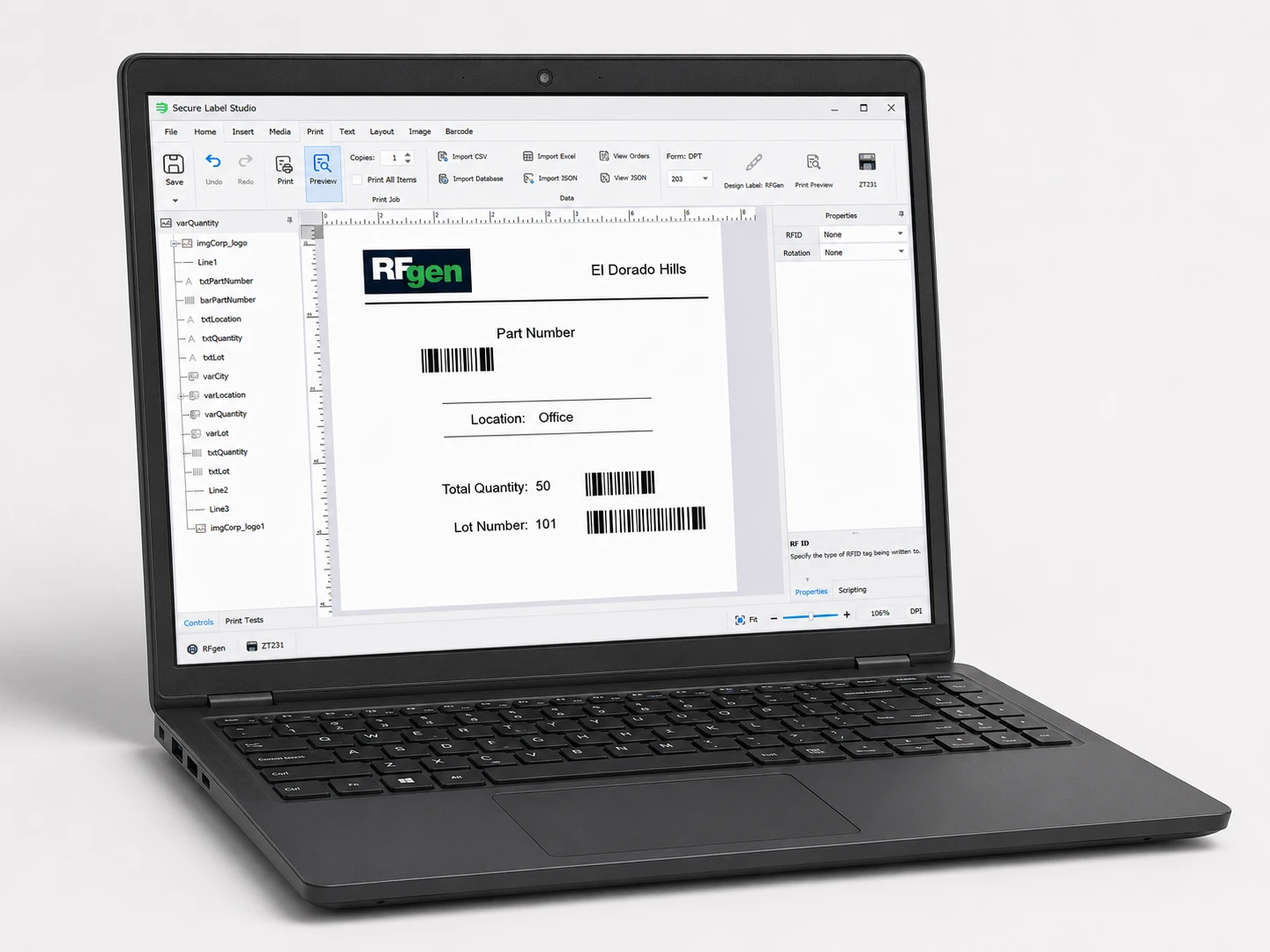label studio on a laptop