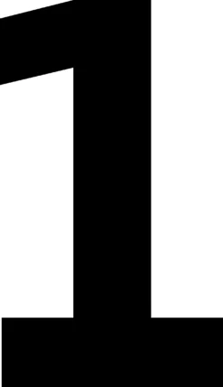 Mighty Line WHITE Die Cut Location Markers - Number 1 - 4.5"x8" W - Pack of 10