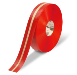 Mighty Line 2" Red MightyGlow with Luminescent Center Line - 100' Roll