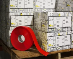 Mighty Line 6" RED Solid Color Tape - 100' Roll