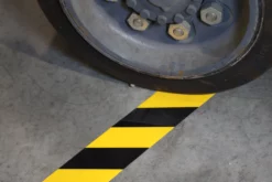 Mighty Line 1" Yellow/Black Chevron Floor Tape - 50' Roll