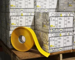 Mighty Line 1" Yellow Solid Color Tape - 50' Roll