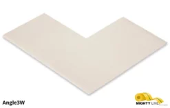 Mighty Line 3" Wide Solid WHITE Angle - Pack of 100