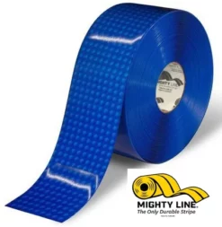 Mighty Line 4" Blue Brick Pattern Floor Tape- 100' Roll