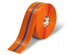 Mighty Line 4" Orange Tape with Blue Center Line - 100' Roll