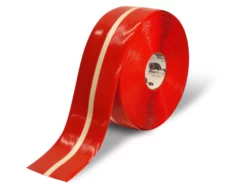 Mighty Line 4" Red MightyGlow with Luminescent Center Line - 100' Roll