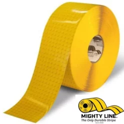Mighty Line 4" Yellow Brick Pattern Floor Tape - 100' L