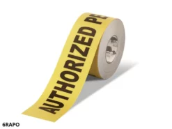 Mighty Line 6" Wide Authorized Personnel Only Floor Tape - 100' Roll