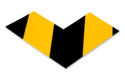 Mighty Line 3" Wide Solid Yellow Angle With Black Chevrons - Pack of 100