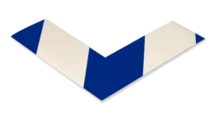 Mighty Line 2" Wide Blue and White Chevron Angle - Pack of 100