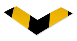 Mighty Line 2" Wide Solid Yellow Angle With Black Chevrons - Pack of 100
