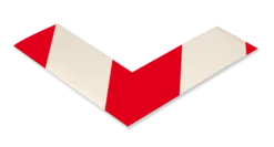 Mighty Line 2" Wide Solid White Angle With Red Chevrons - Pack of 100