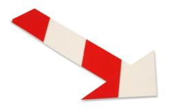 Mighty Line, White and Red Chevron, Arrow, 10" by 6", pack of 50