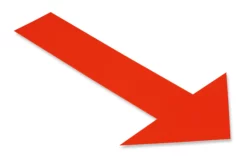 Mighty Line, Red, Arrow, 10" by 6", pack of 50
