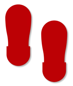 Mighty Line RED BIG Footprint - 12" Wide - Pack of 50