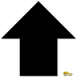 5.5" x 5.5" Black Solid Color Mighty Line Arrows - 50 PK