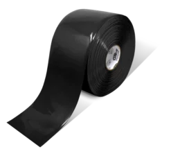 Mighty Line 6" BLACK Solid Color Tape - 100' Roll
