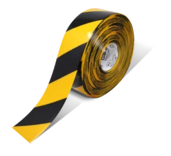 Mighty Line 3" Yellow Tape with Black Chevrons - 100' Roll