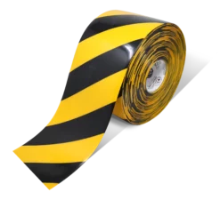 Mighty Line 6" Yellow Tape with Black Chevrons - 100' Roll