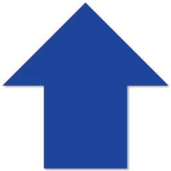5.5" x 5.5" Blue Solid Color Mighty Line Arrows - 50 PK