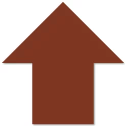 5.5" x 5.5" Brown Solid Color Mighty Line Arrows - 50 PK