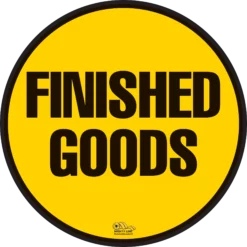 Finished Goods, Mighty Line Floor Sign, Industrial Strength, 12" Wide