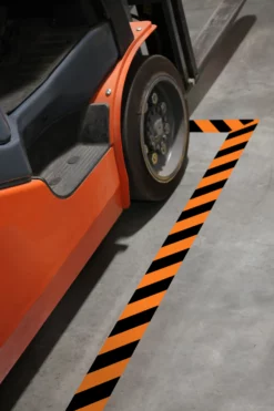 Mighty Line 2" Red Tape with Black Chevrons - 100' Roll