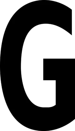 Mighty Line WHITE Die Cut Location Markers - Letter G - 4.5"x8" W - Pack of 10