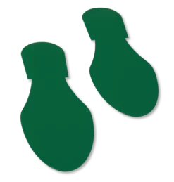 Mighty Line Solid Colored GREEN 9.5"W Footprint - Pack of 50