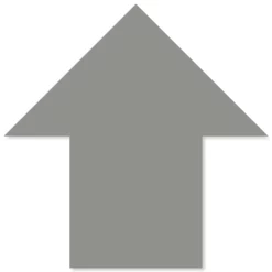 5.5" x 5.5" Gray Solid Color Mighty Line Arrows - 50 PK
