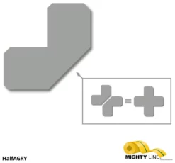 Mighty Line 2" Gray Half Angle - Pack of 100