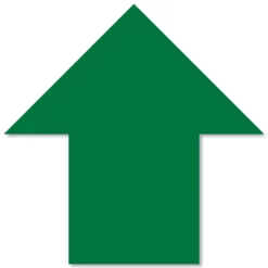 5.5" x 5.5" Green Solid Color Mighty Line Arrows - 50 PK