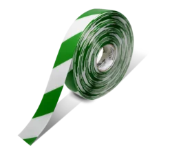 Mighty Line 2" White Tape with Green Chevrons - 100' Roll