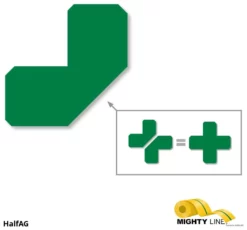Mighty Line 2" Green Half Angle - Pack of 100