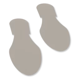 Mighty Line Solid Colored GRAY 9.5"W Footprint - Pack of 50