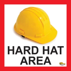 Hard Hat Area, 12" Floor Sign