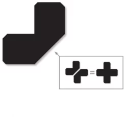 Mighty Line 2" Black Half Angle - Pack of 100