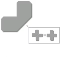 Mighty Line 2" Gray Half Angle - Pack of 100