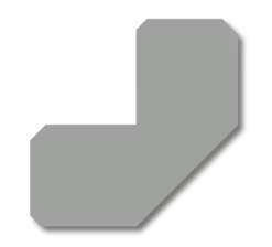 Mighty Line 2" Gray Half Angle - Pack of 100