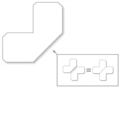 Mighty Line 2" White Half Angle - Pack of 100